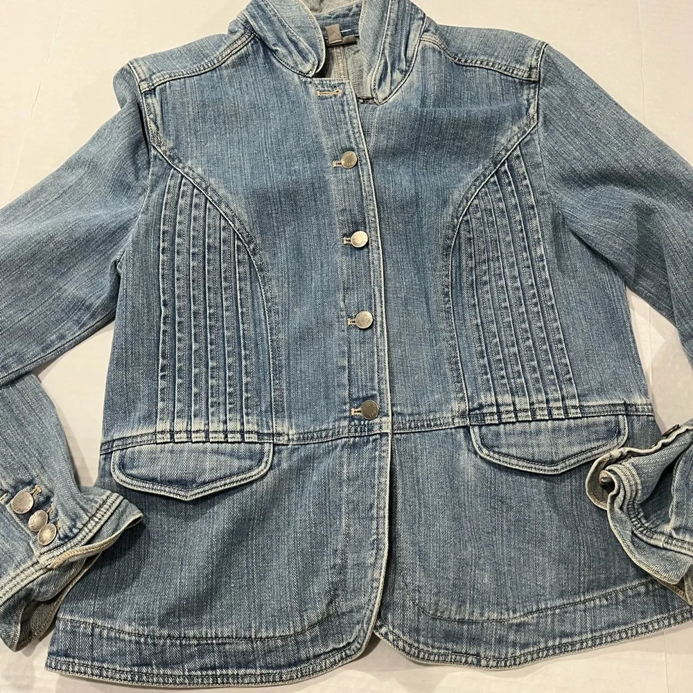 J.JILL  DETAILED JEAN JACKET (a253) - Picture 10 of 14